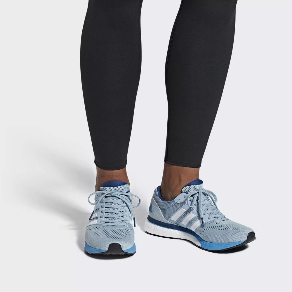 Adidas Adizero Boston 7 Tenis Para Correr Azules Para Hombre (MX-19616)